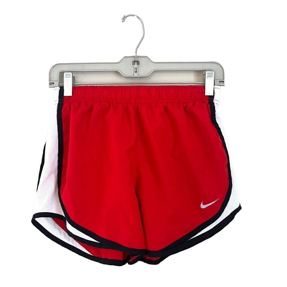 Nike Dri Fit Red Athletic Shorts Small Womens Pull On Drawstring Running UGA